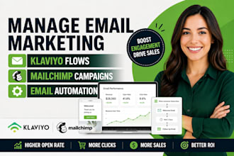manage email marketing klaviyo flows mailchimp campaigns email automation