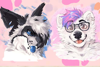 draw furry badge icon telegram stickers furry ych furry emotes pfp headshot