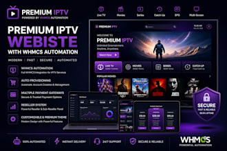 automate iptv whmc website server setup custom website development wordpress