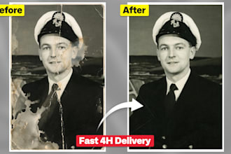 restore old photo, repair old damaged photo, upscale old photo