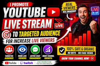 promote youtube live stream to targeted audience for increase live viewers