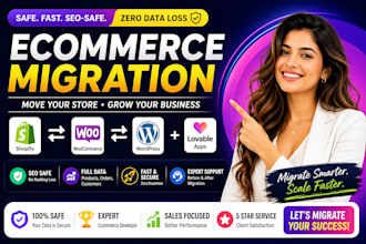 migrate shopify, woocommerce, wordpress or lovable apps with SEO safe ecommerce