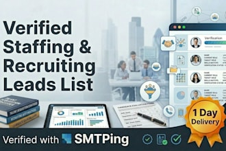 provide verified staffing and recruiting leads list
