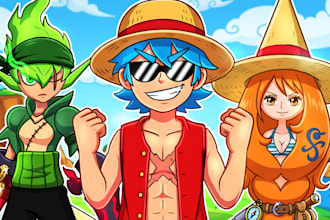 turn any character into one piece anime style