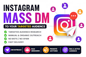 send instagram dm to your targeted audience for organic promotion and marketing