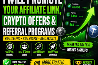 promote your affiliate link, crypto offers telegram referral links to real users