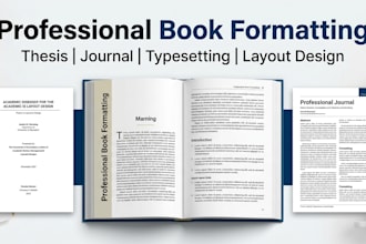 format, typeset your book, thesis, journal for publishing