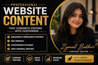 write professional website content