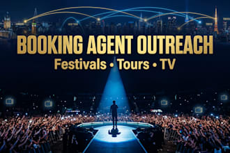 find and pitch your music to booking agents festivals and TV opportunities