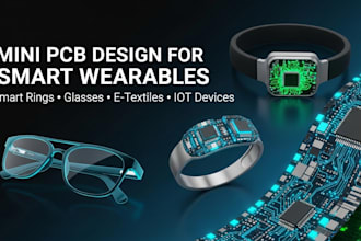 design mini pcb for smart wearables including rings glasses and textile devices