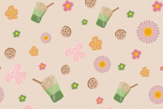 design beautiful custom repeating patterns for textiles stationery merchandise