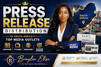 write and distribute press release to south africa top media outlets