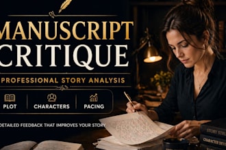 do a professional manuscript critique with in depth story analysis and feedback
