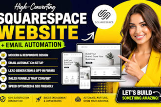 build squarespace website with email automation