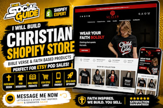 build christian shopify store bible verse for faith based product etsy pod sales