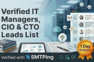 provide verified IT managers, cio, and cto leads list