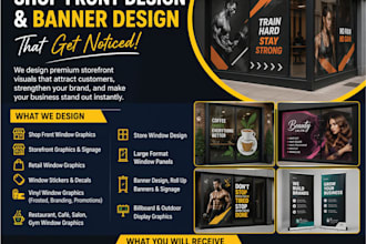 design creative window graphic for your shopfront