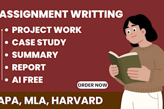 write assignment work, project work for college and university