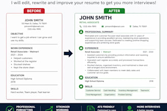 professionally edit and improve your resume fast