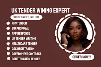 win UK tenders, nhs, bid proposal writing, cqc registration, rfp, rfq response