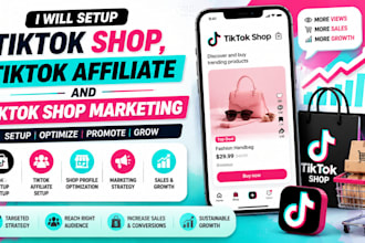 setup tik tok shop, tik tok affiliate and tiktok shop marketing