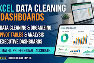 organize your data and create dashboards in excel