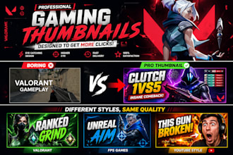 design a gaming thumbnail for youtube