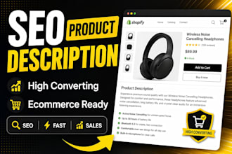 write SEO product descriptions for ecommerce and small business