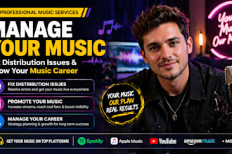 manage your music, fix distribution issues and promote your music career