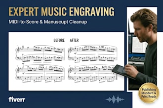engrave and typeset your music sheet, piano notation or midi