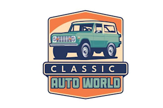 design eye catching classic car business logo