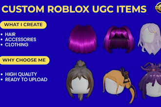 create custom roblox ugc items, hair and accessories that sell