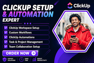 setup your clickup project management board clickup automation expert clickup