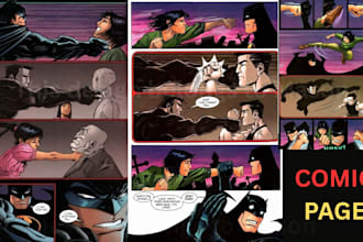 draw professional comic page illustration and comic book art