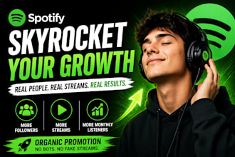 skyrocket your spotify growth with real streams followers and listener promotion