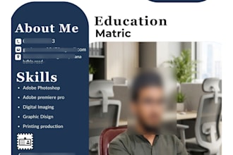 design a professional and modern CV or resume