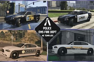 design custom livery of police, ems, cars of fivem