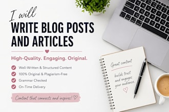 write blog posts and articles