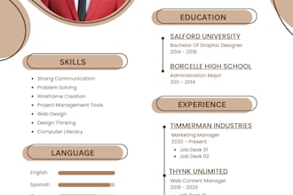 design professional CV and resume for job seekers