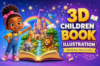 create children book 3d illustration 3d picture storybook amazon KDP