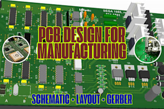 design pcb layout schematic and gerber files for manufacturing