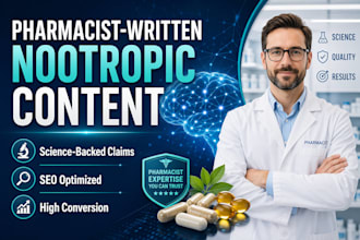 write nootropic supplement content that builds trust and drives sales