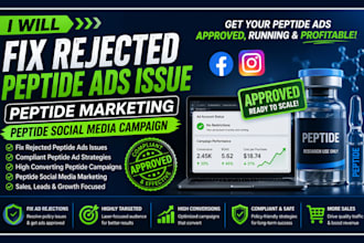 fix rejected peptide ads issue peptide marketing peptide social media campaign