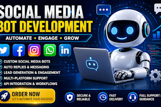 develop social media bot, instagram bot and facebook bot
