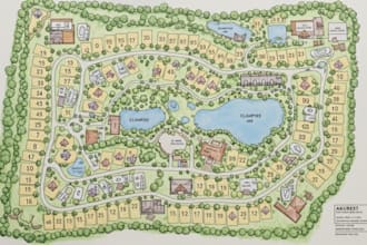 draw site plan resort campground map for rv park glamping site