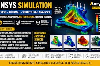 ansys simulation mechanical parts, stress, thermal structural analysis deformati