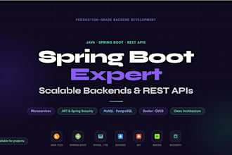 develop java spring boot web applications and apis
