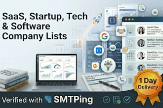 provide verified saas, startups, tech, and software  leads list