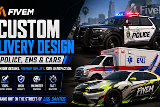 design custom livery of police, ems, cars of fivem