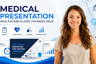 design medical presentation, healthcare slides, pharma investor deck